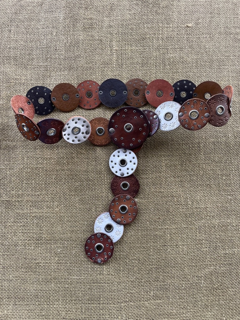 Ralph Lauren Multicolor Leather grommet Disc Belt - Picture 5 of 7